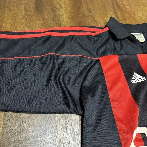Vintage Mens‎ adidas AC Milan Home football shirt Soccer Jersey 2000 Size XL